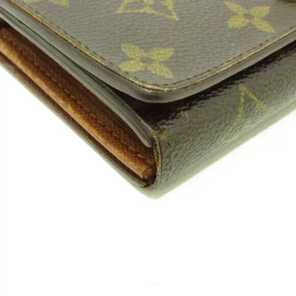 100% Authentic LOUIS VUITTON Porte Monnaie Tresor Monogram Bifold Wallet - Picture 4 of 10